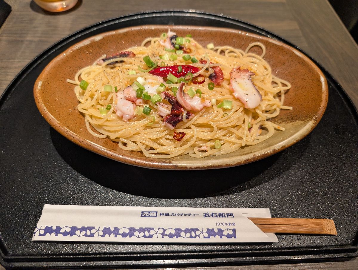 タコのペペロンチーノ